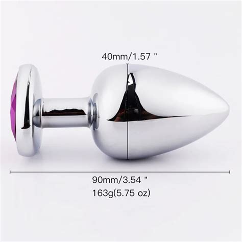 Sextoy Petit Grand Métal Bouchon Anal Avec Des Bijoux En Cristal Perles Anales Toucher Lisse