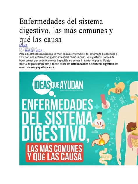 Enfermedades Del Sistema Digestivo Pdf