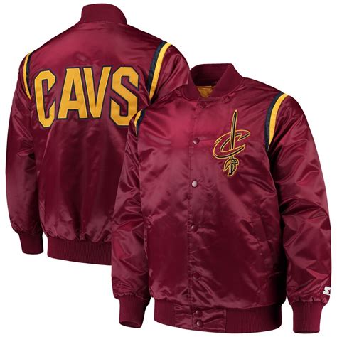 Cleveland Cavaliers Starter Full Snap Jacket Wine Jackets Sport