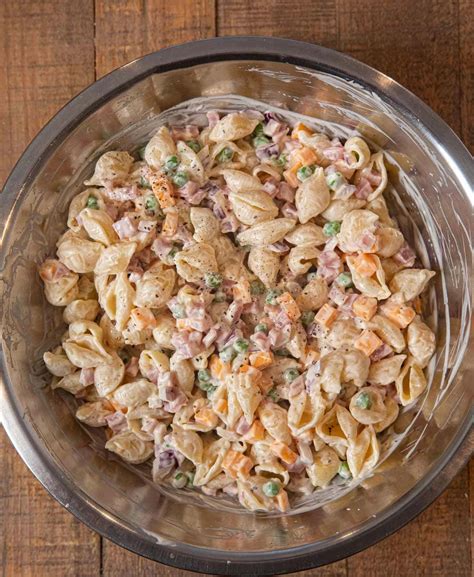 Ham And Cheese Pasta Salad Is A Simple But Delicious And Creamy Dish