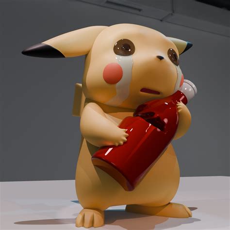 Archivo 3d Ketchup Pikachu V2 Pokemon 🐉 ・diseño De Impresión En 3d