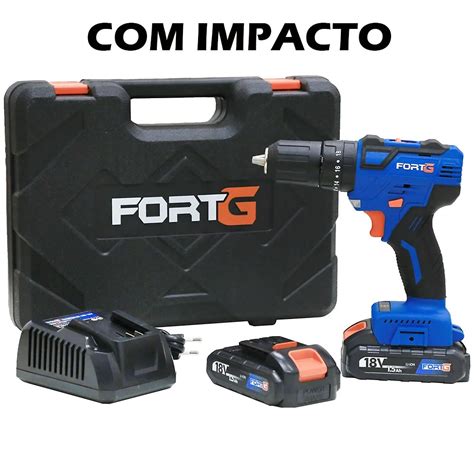 Furadeira Parafusadeira Brushless 18V 1 2 Pol Carregador Bivolt E