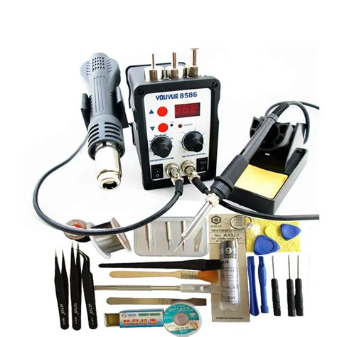 YOUYUE W In SMD Rework Soldering Station Hot Air Gun Solder Iron With Free Gifts