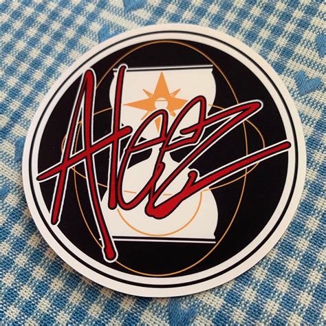 Ateez Hourglass Kpop Sticker Cute Vinyl Sticker Etsy