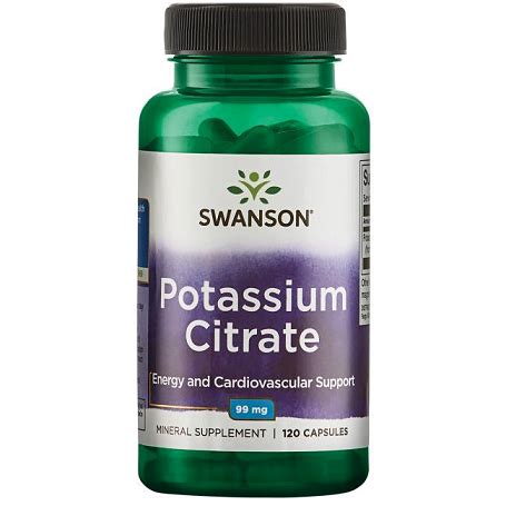 Potasiu Citrat, 99 Mg, 120 Capsule - Herbacom.ro