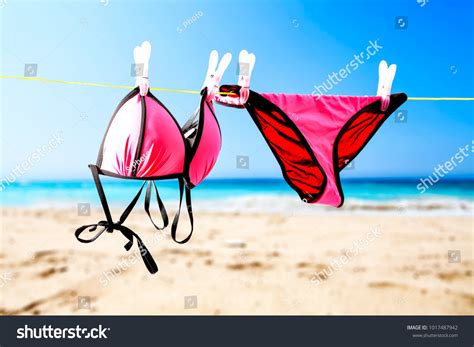 Summer Background Sea Beach Sexy Bikini Stock Photo Shutterstock