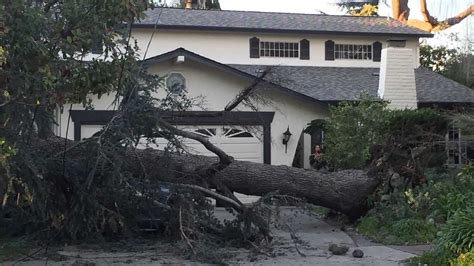 Heavy Winds Cause Damage Outages Road Closures Across Bay Area