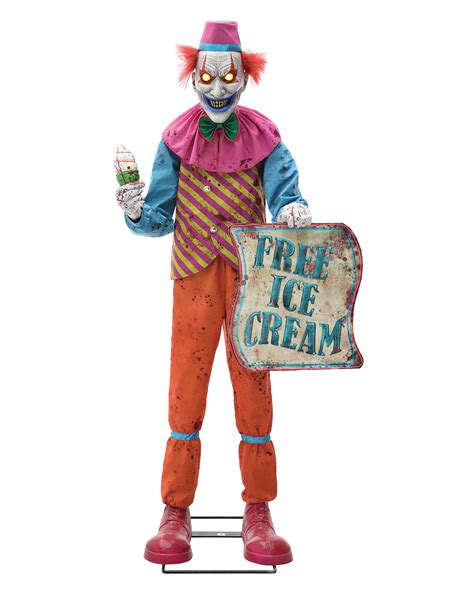 Ice Cream Horror Clown Halloween Animatronic 180cm ★ | Horror-Shop.com