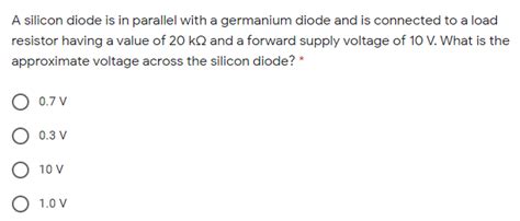 Answered A Silicon Diode Is In Parallel With A Bartleby