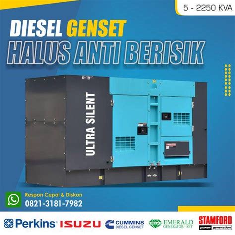 Jual GENSET SILENT PERKINS 80 KVA GENERATOR STAMFORD GENSET 80 KVA