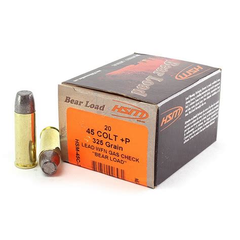 Hs Munitions 45 Colt P 325gr Bear Load 20ct Bartons Big Country