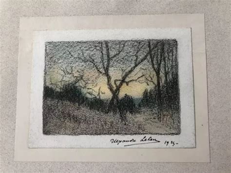 LOT DE 2 Dessins Aquarelles Paysages signé LELEU Alexandre Félix 1871