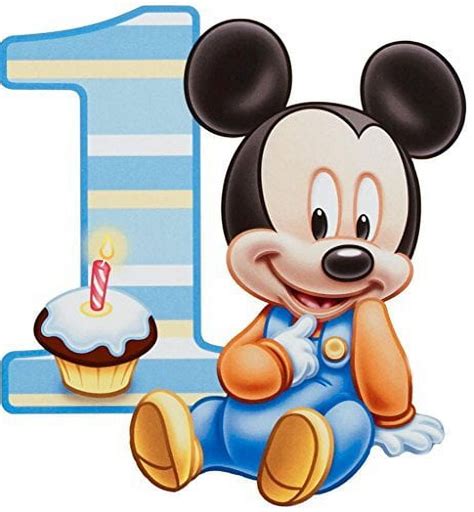 One Year Baby Mickey Mouse Birthday Cake Topper, by A Birthday Place ...