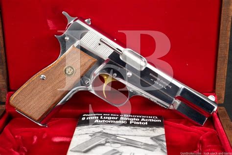 Fn Browning Hi Power Centennial Mm Nickel Semi Automatic Pistol Mfd