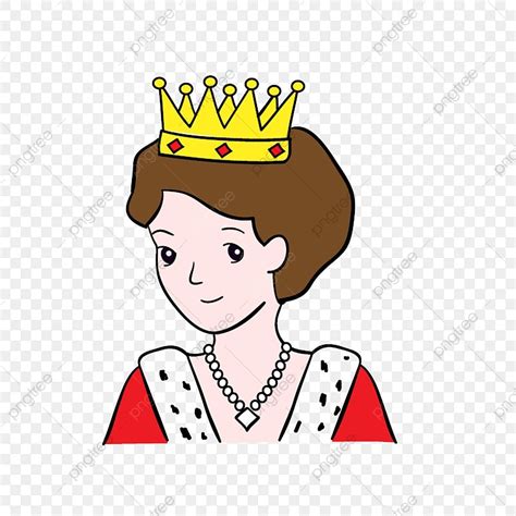 Reina De Los Elementos De Diseño De Dibujos Animados Pintados A Mano