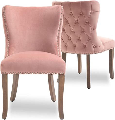 Amazon J K Set Of 2 Upholstered Wing Back Dining Chair With