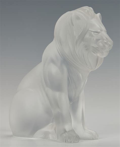 Lot Lalique Crystal Lion And Lioness Case Auctions