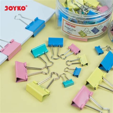 Jual Sgbjm Joyko Binder Clip Penjepit Kertas Warna Pastel Shopee