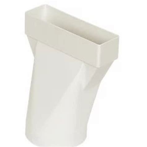 Ducting Manrose Round Pipe To Rectangular Channel Connector White