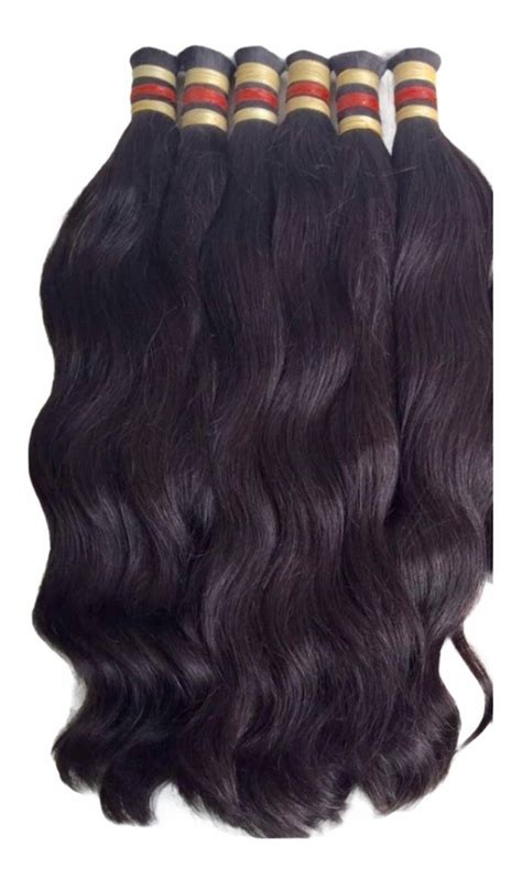 Cabelo Humano Natural Mega Hair Ondulado 50 55 Cm 100gr Parcelamento