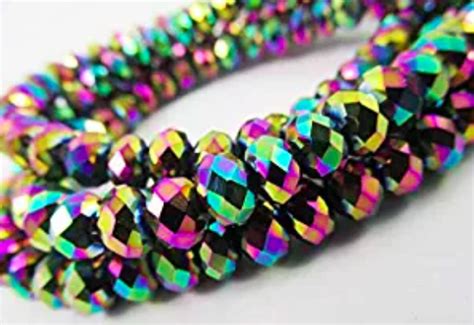 Rondelle Round Czech Crystal Glass Faceted Beads 2x3 3x4 4x6 6x8mm