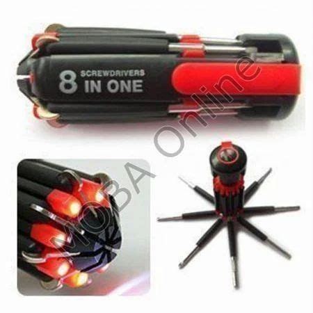 8 In 1 Multi Screwdriver Set Folding Tool Kit 6LED Light At Best Price