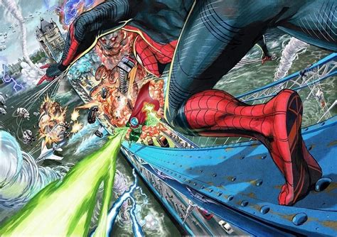 Spider Man And Mysterio Marvel And 3 More Drawn By Murata Yuusuke