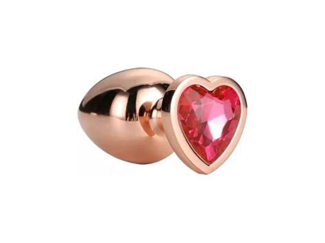 Plug Anal Chico Metálico Joya Anaranjado Adultos