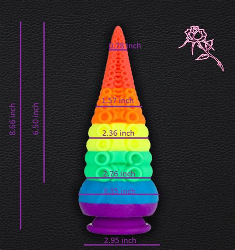 Rainbow Tentacle Dildo Silicone Dildo Huge Dildo YOANDOY Etsy