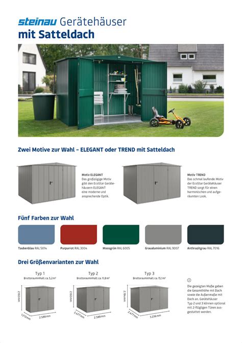 EcoStar Gartenhaus Elegant Typ 1 Satteldach Anthrazit RAL 7016