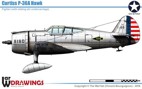 Curtiss P-36A Hawk | Aircraft design, Fighter, Usaf