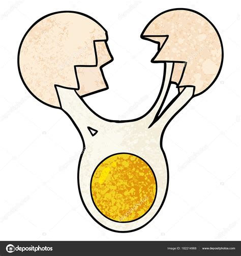 Vector Illustration Cartoon Cracked Egg Stock Vector By