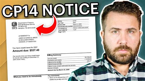 Cp14 Notice From The Irs Explained What It Is And What To Do Youtube