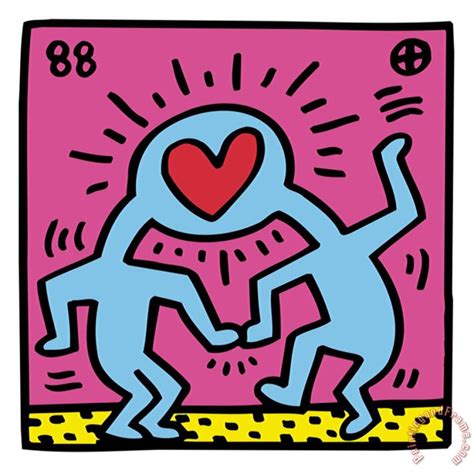 Keith Haring Pop Shop Heart painting - Pop Shop Heart print for sale