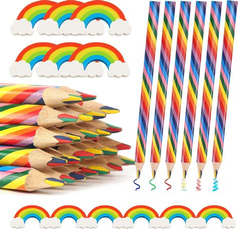 Ailvor Regenbogen Buntstifte St Ck Buntstifte Kinder Dreikant