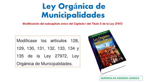 Ley Org Nica De Municipalidades Ppt Descargar