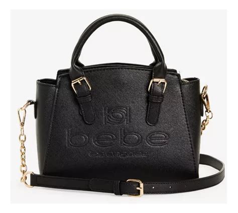 Bolsa Crossbody Bebe Polly Dome Satchel Negra Meses Sin Intereses