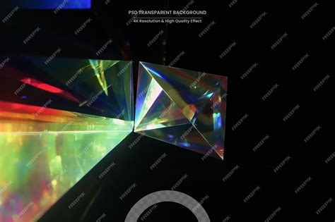 Premium Psd Two Cubic Prisms That Refract Light And Divide It Into A