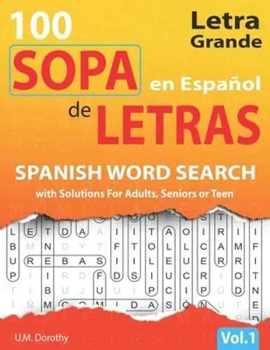 Sopa De Letras En Espa Ol Letra Grande Puzzles Spanish Word Search