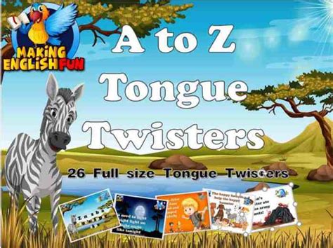 26 A to Z Alphabet Tongue Twisters - Making English Fun