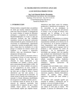 Mejoramiento Continuo Pdf