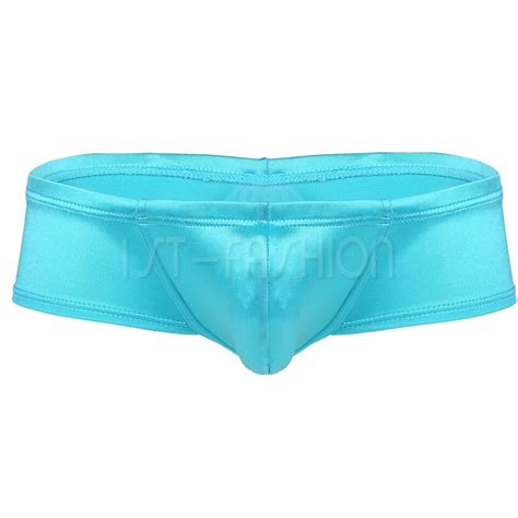 Sexy Men Bikini Underwear Wet Look Low Rise Pouch Briefs Thong Shorts Underpants EBay