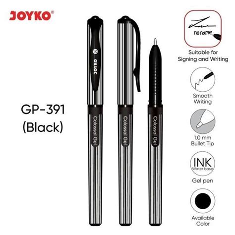 Jual Gel Pen Pulpen Pena Joyko Gp Colossal Gel Mm Black Di