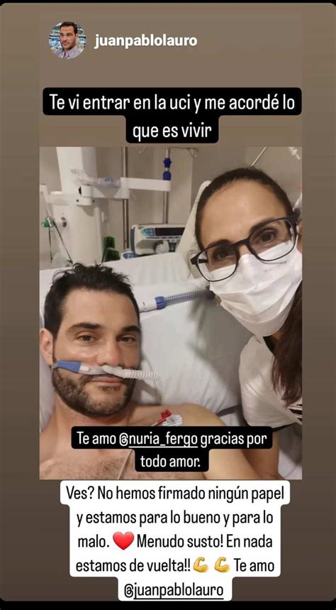 Primeras Palabras De Nuria Ferg Tras El Ingreso En La Uci De Su Pareja