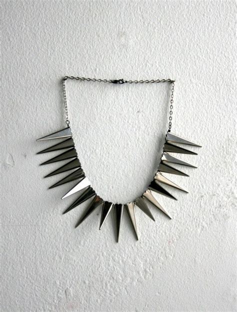 Silver Spike Necklace by LauraLombardiJewelry on Etsy