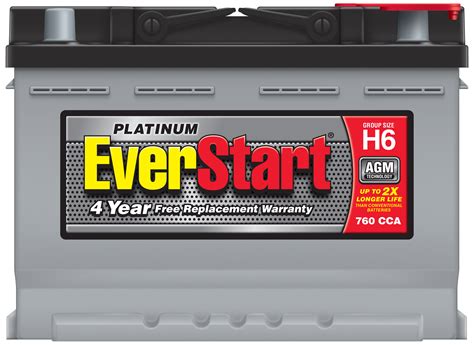 Buy Everstart Platinum Boxed Agm Battery Group Size H6 12v 760cca