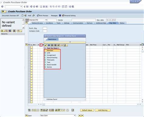 Sap Mm Purchase Order Types