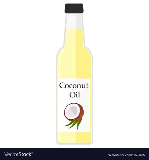 A Bottle With Coconut Oil Royalty Free Vector Image