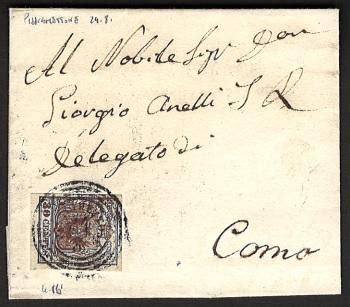 Poststück Lombardei Nr 4HI auf Briefmarken und Ansichtskarten 29