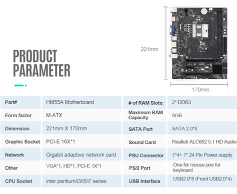 Motherboard Cpu Combo Ddr3 Sodimm I3/i5/i7 Cpu Pga989 Cpu Supported ...
